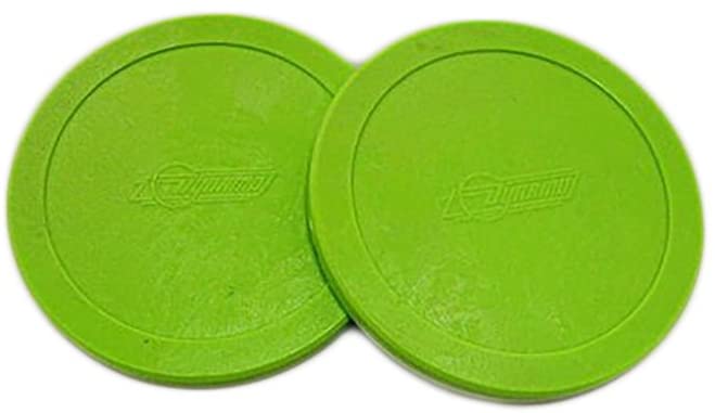Lemon home 6 Pack Green Home Standard Air Hockey Pucks 75mm Large Size for Adults 2.95 inches 