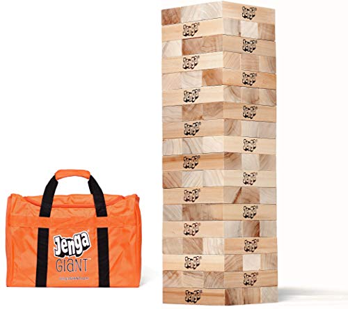 Stacks to 4+ Ft. Seville Classics Premium Giant Block Tower Game/w Heavy-Duty Storage Bag 